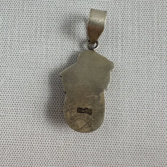 Native American Style Sterling Silver and Palomino Turquoise Pendant - Picture 7 of 11